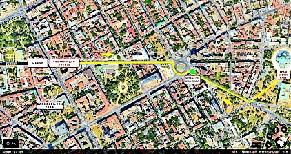 Траса литије поводом Спасовдана, славе града Београда